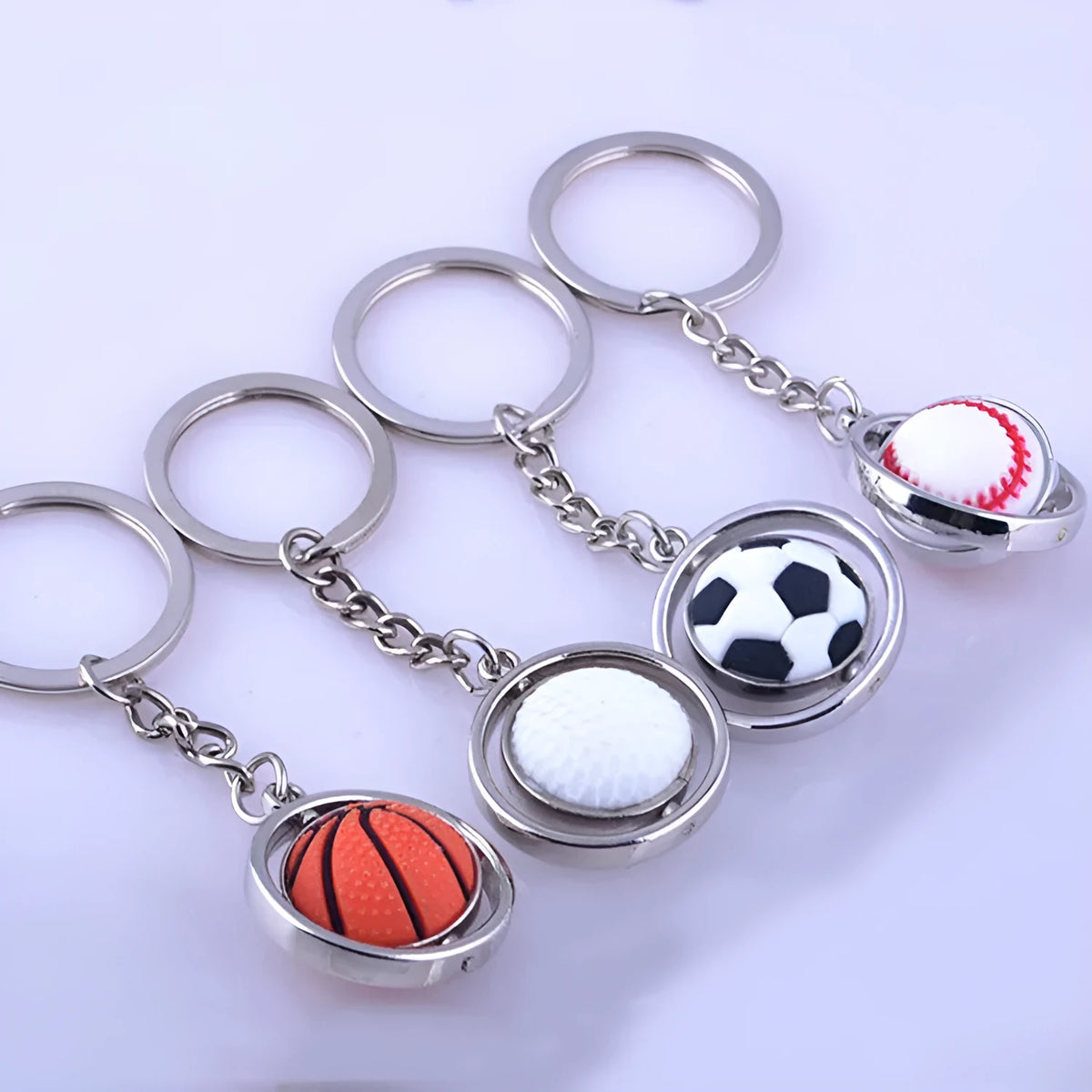 Basketball keychain alloy 94 x 34 x 4mm sports keyring with colour options