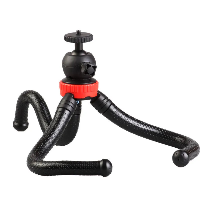 Black octopus tripod stand with flexible legs and a spherical gimbal head, shown extended to 30cm.