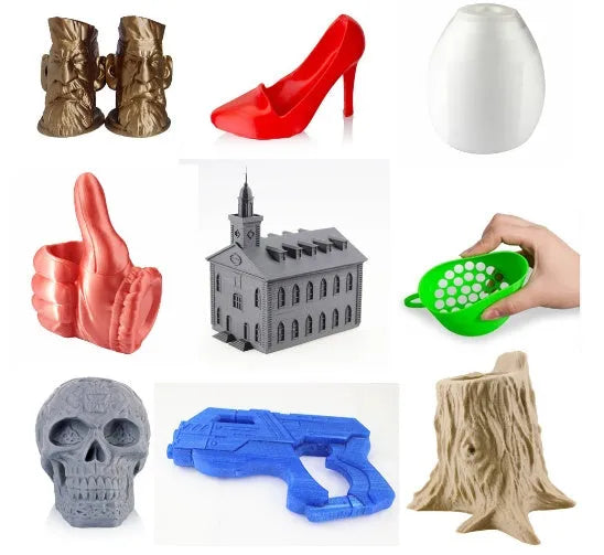 1kg spool of PLA or ABS 3D printer filament in 1.75mm or 3mm diameter, 100% bubble-free, available in multiple colours