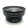 Black 0.45x wide-angle and 12.5x macro phone lens kit with universal clip on a smartphone