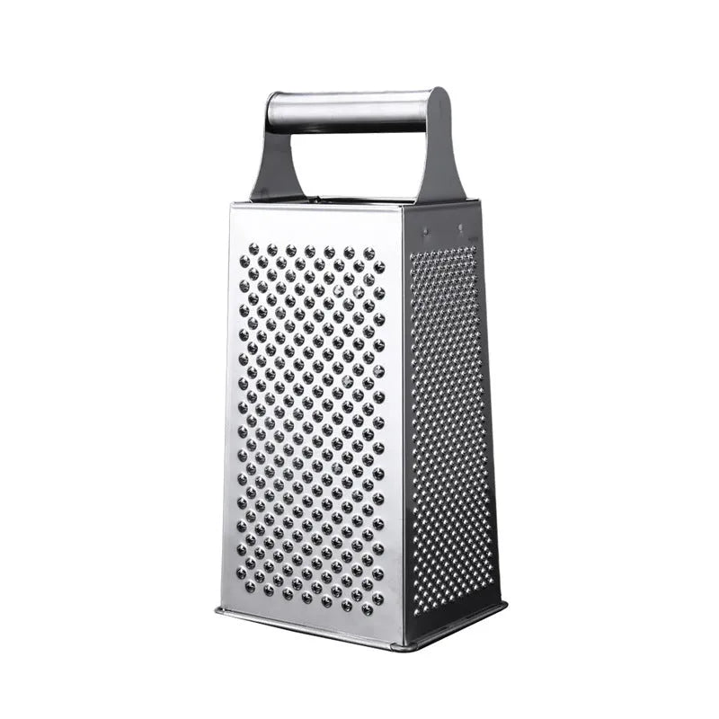 Multifunctional stainless steel vertical grater with cylindrical or flat handle in modern simplicity style