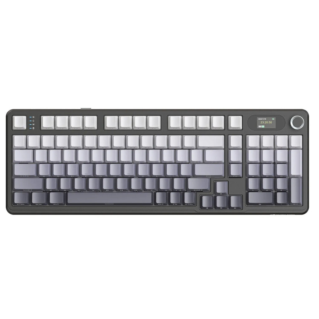 Attack Shark X98PRO three-mode RGB wireless Bluetooth mechanical keyboard with side engraving and knob, ABS black body