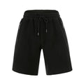 Men's loose running shorts in cotton blend, black colour, size M, for sports and fitness