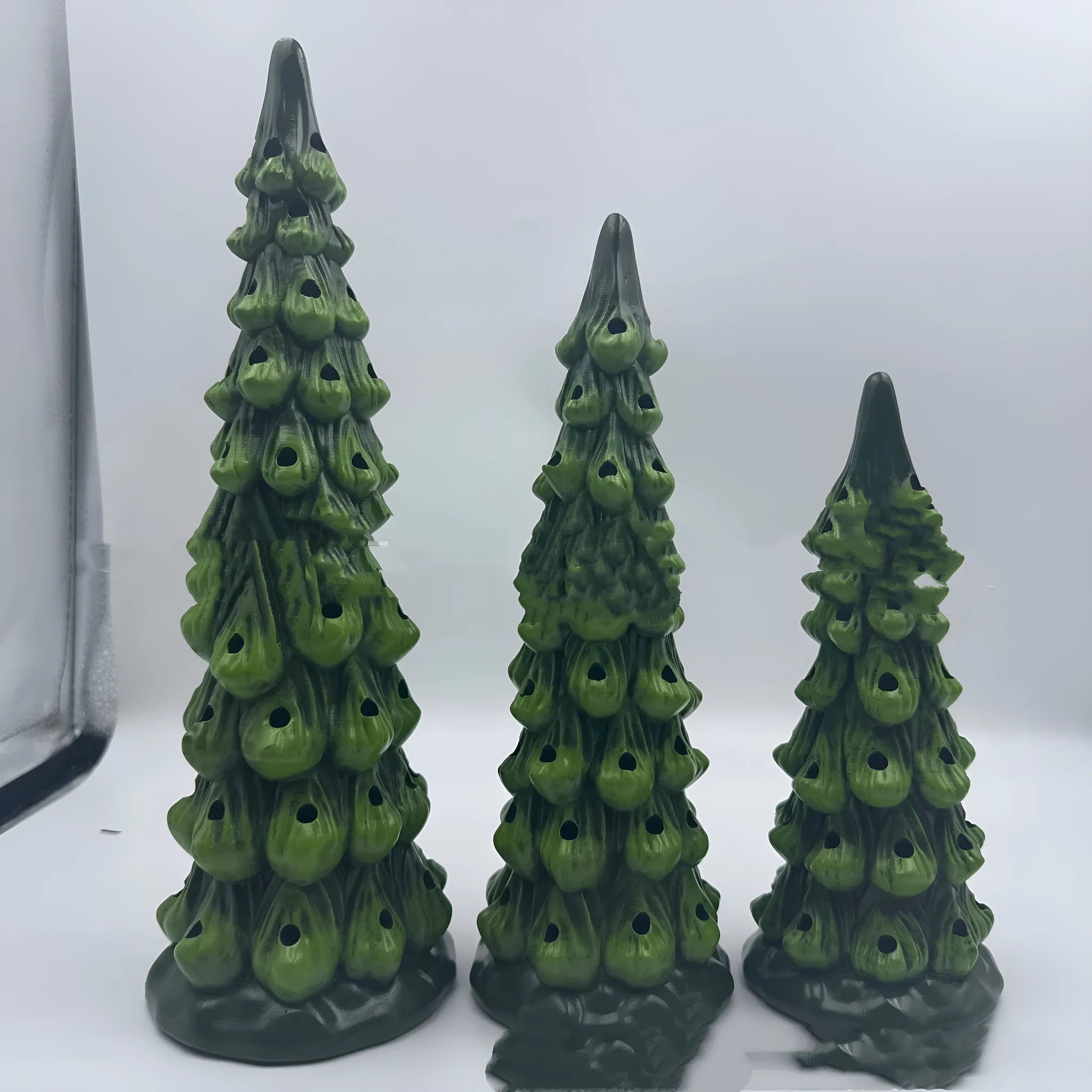 Resin Christmas tree decoration lamp in European style design with coloured lighting