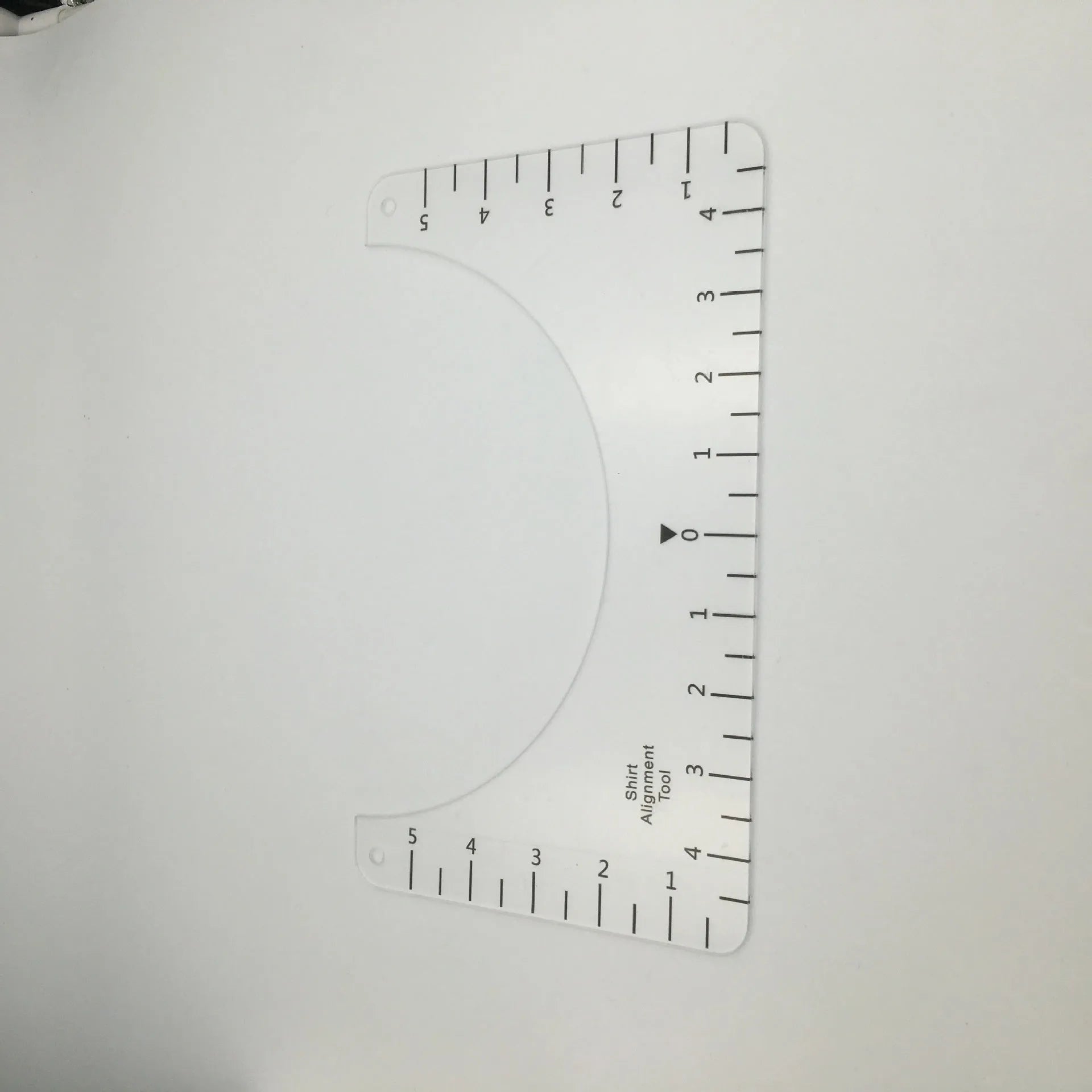 Transparent acrylic sewing ruler with 10x6 inch dimensions for fabric measurement