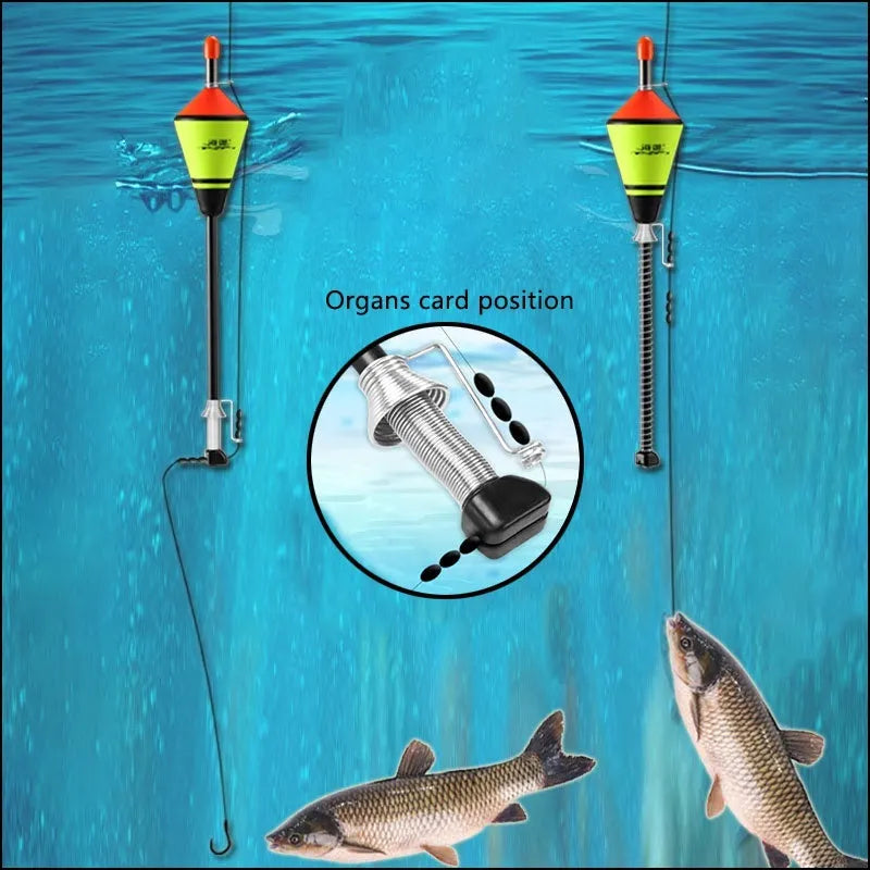 Automatic fishing float with nano EVA body and fluorescent multilayer coating, 39 cm long and 3.8 cm wide