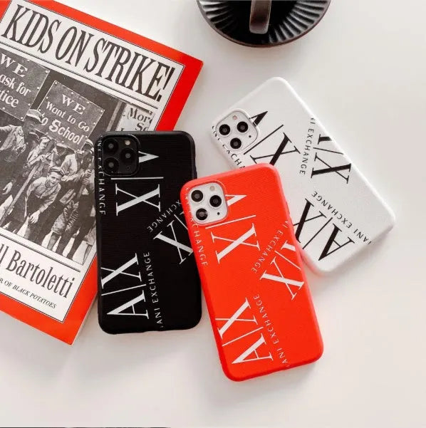 Silicone mobile phone case for iPhone 11, X, 8 and 7 models in black, white and red colours