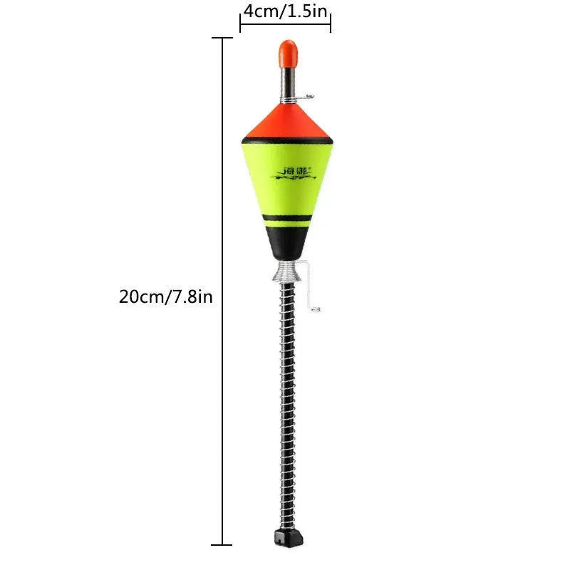 Automatic fishing float with nano EVA body and fluorescent multilayer coating, 39 cm long and 3.8 cm wide