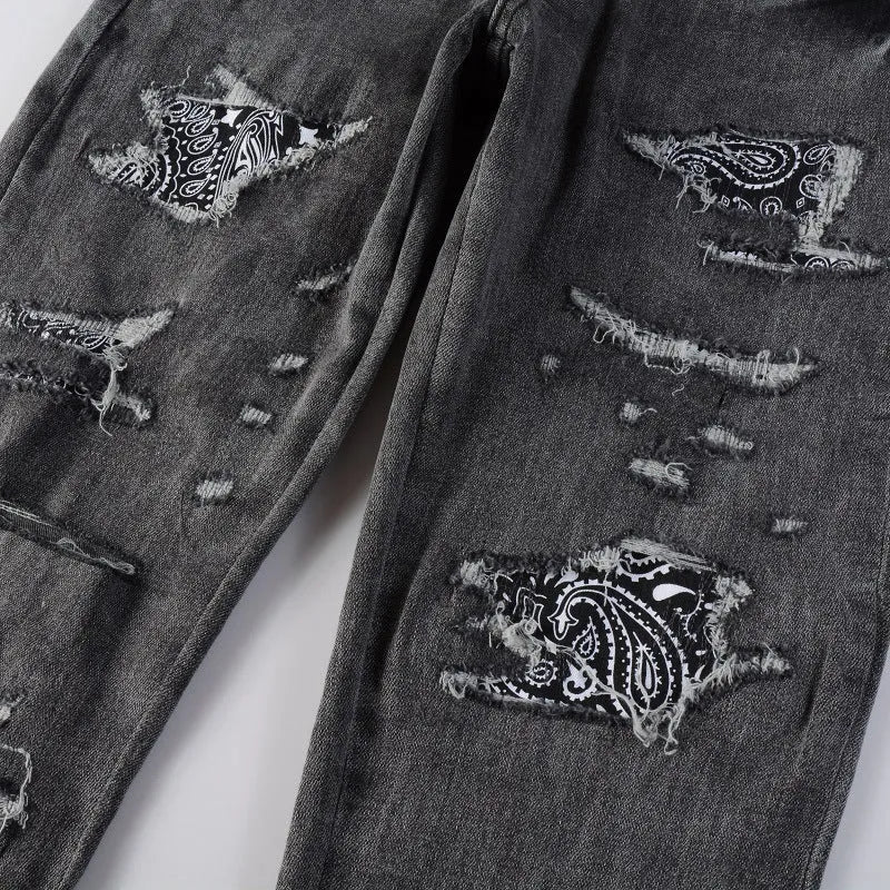 Stretch slim-fit skinny jeans for men in dark denim tapered trousers mid waist zip fly