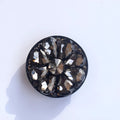 Rhinestone ring bracket phone holder attached to a mobile phone on a desk, shown in multiple colour options.