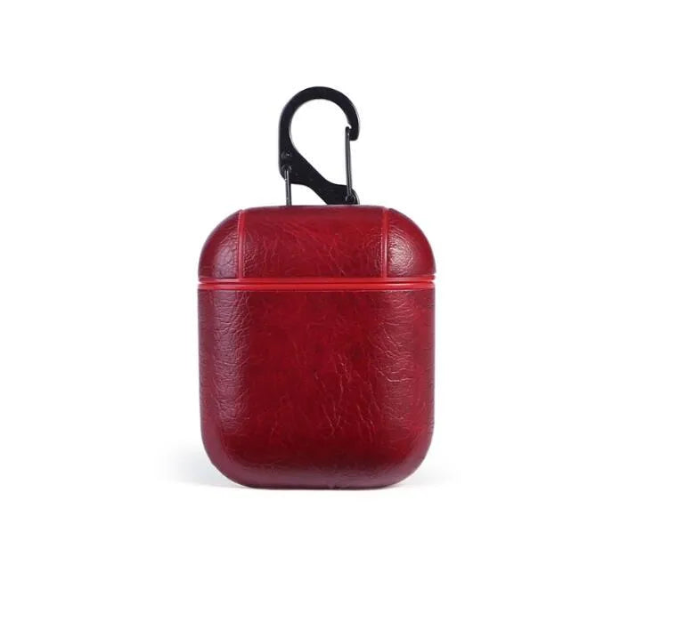 Leather protective case for Apple AirPods charging case in four colour options