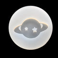 Silicone mould for epoxy resin crafting showing full mirror planet shape design
