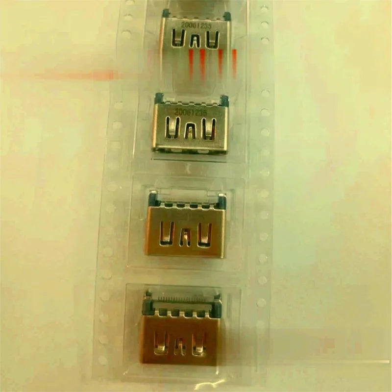 Silver HDMI interface host socket for gaming console and entertainment system repairs