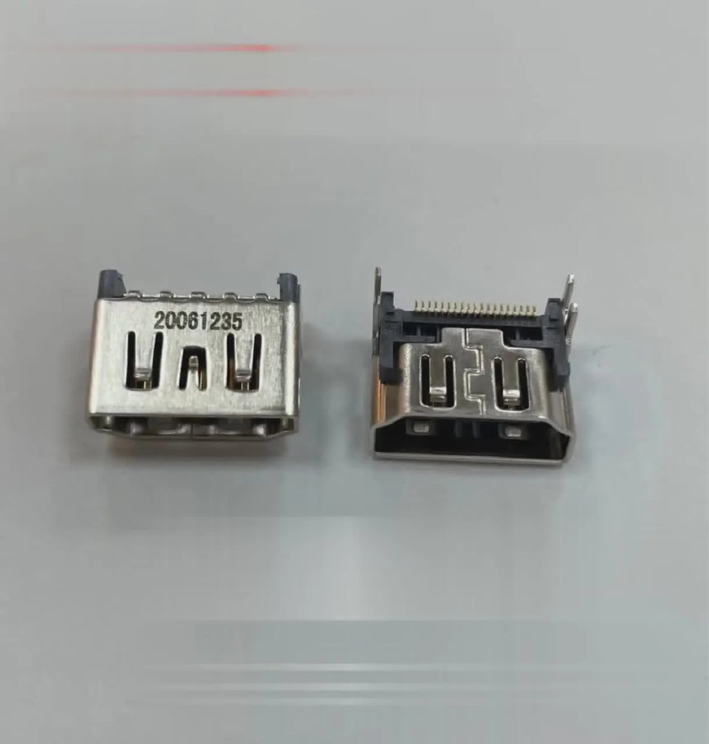 Silver HDMI interface host socket for gaming console and entertainment system repairs