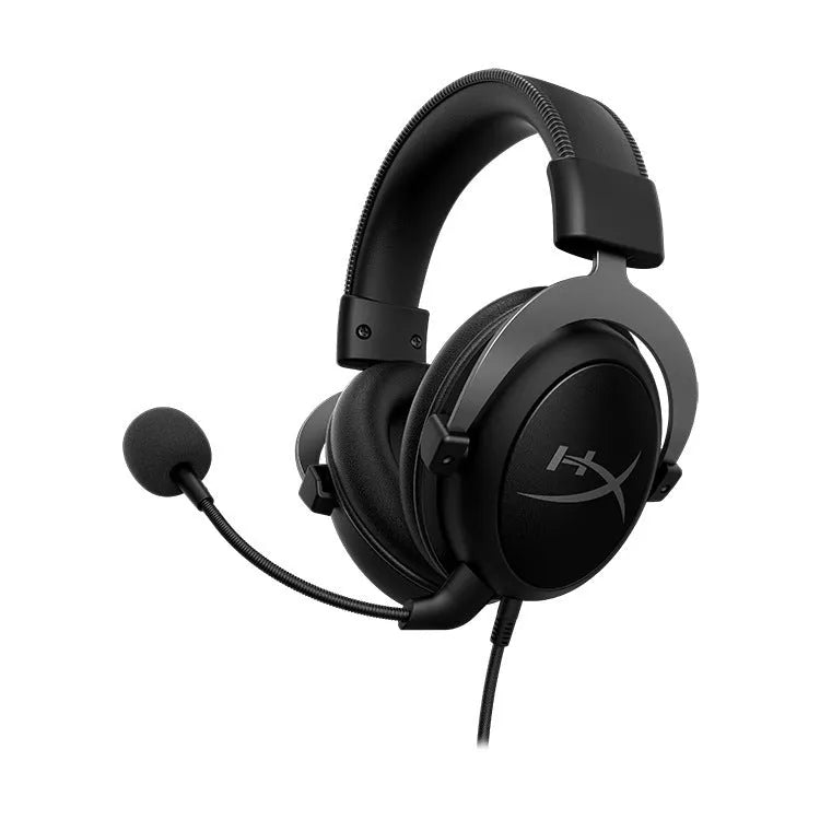 Hurricane 2 wired gaming headset with detachable microphone on a black and red headband.