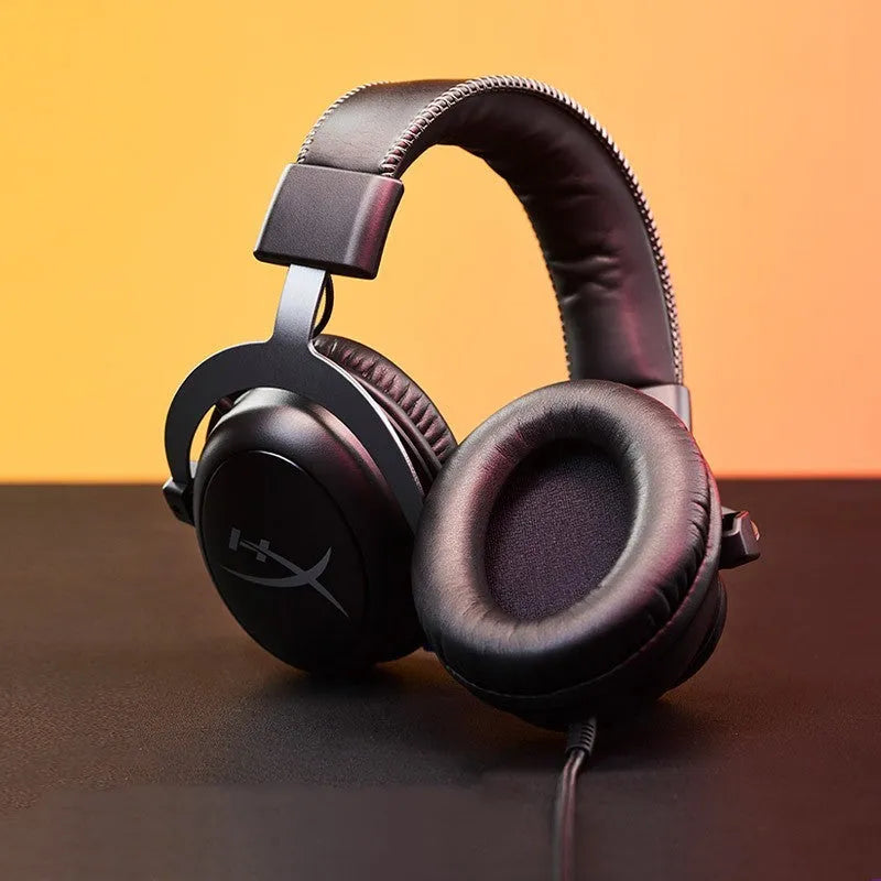 Hurricane 2 wired gaming headset with detachable microphone on a black and red headband.