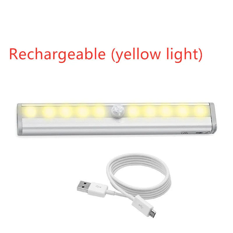 LED sensor light with infrared motion sensor and aluminium shell for cabinet use