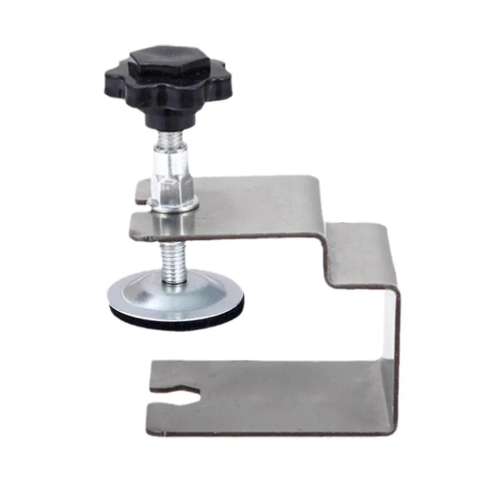 Drawer panel fixing clip in stainless steel or galvanized sheet material