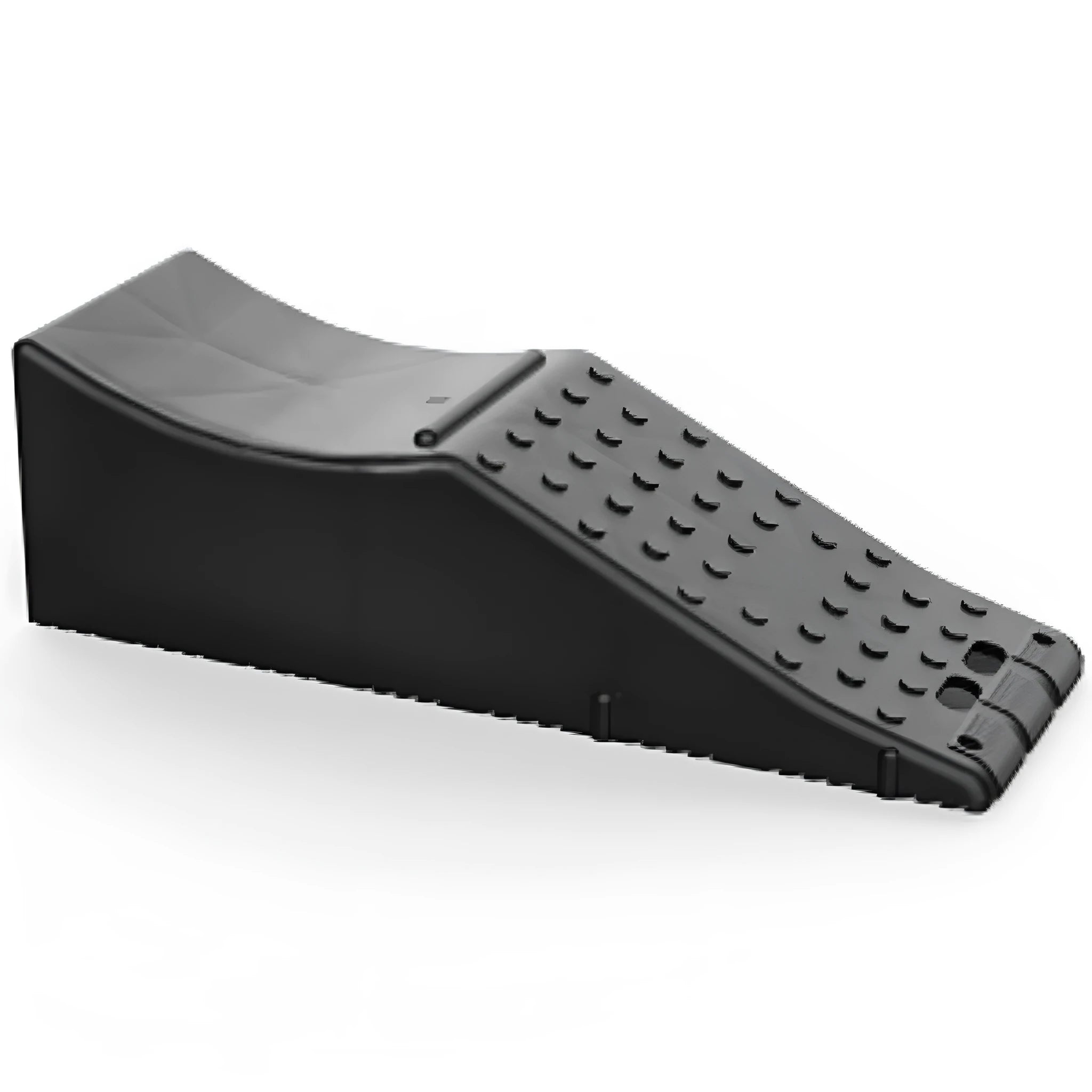 Black car seat pad with removable cover on a vehicle seat.