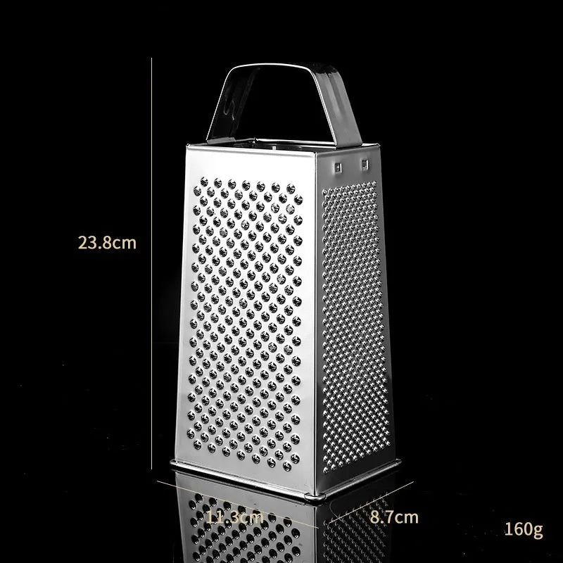 Multifunctional stainless steel vertical grater with cylindrical or flat handle in modern simplicity style