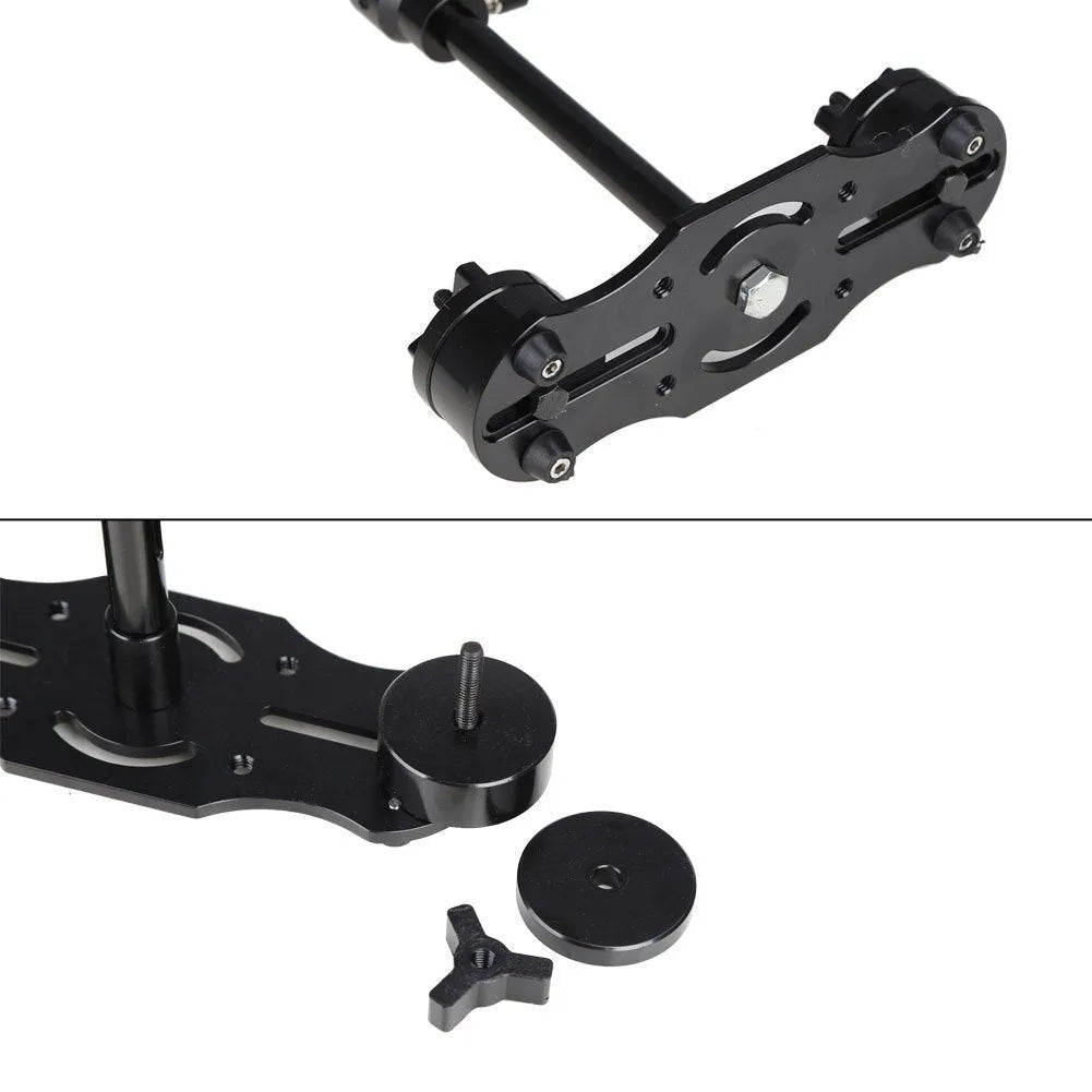 Black aluminium alloy S40 S60 handheld camera stabilizer with adjustable height mechanism