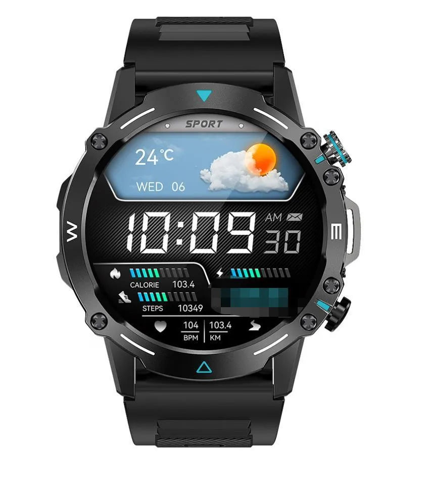 M42 smart watch with AMOLED touch screen showing fitness metrics on wrist