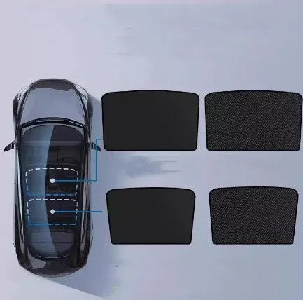 Ice crystal pattern sun visor with silver tape backing for vehicle skylight thermal insulation