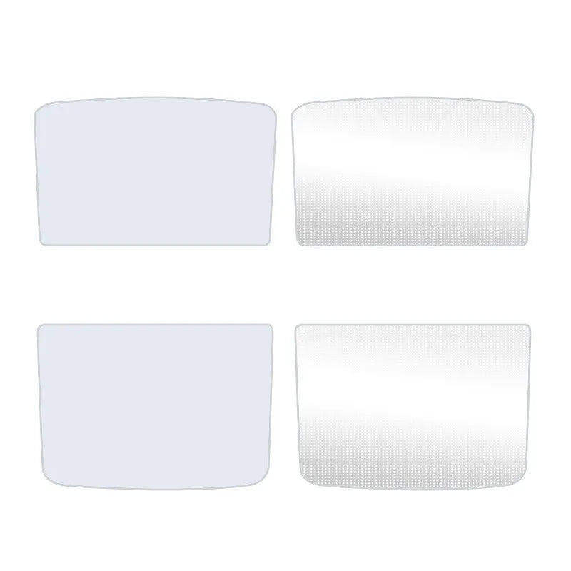 Ice crystal pattern sun visor with silver tape backing for vehicle skylight thermal insulation