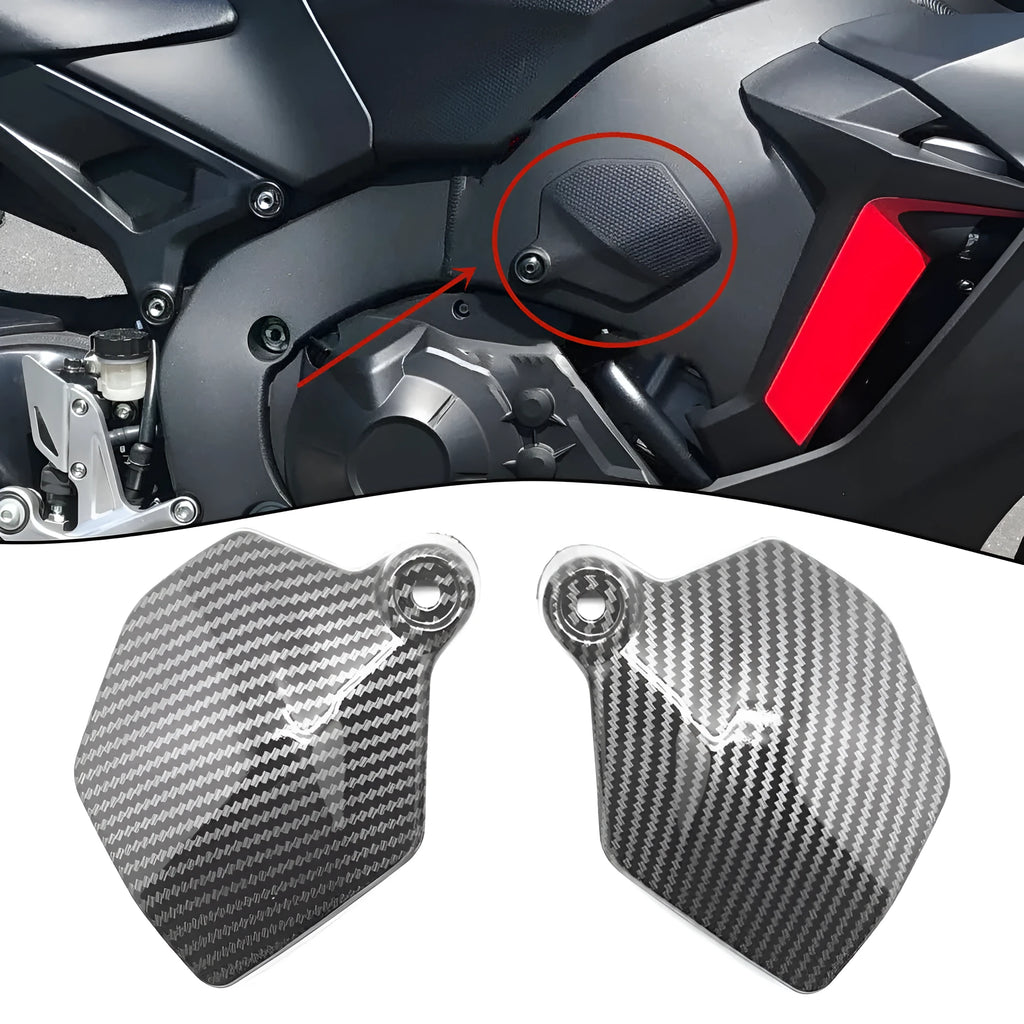 Pair of carbon fibre black motorcycle side fairings for Honda CBR1000RR