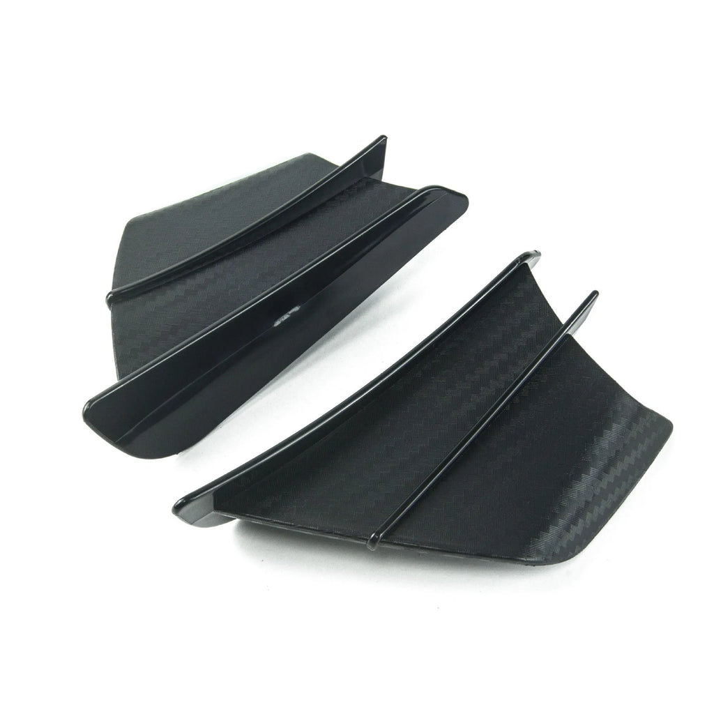 18x8cm universal motorcycle spoiler wind wing in carbon fibre pattern with bright surface finish