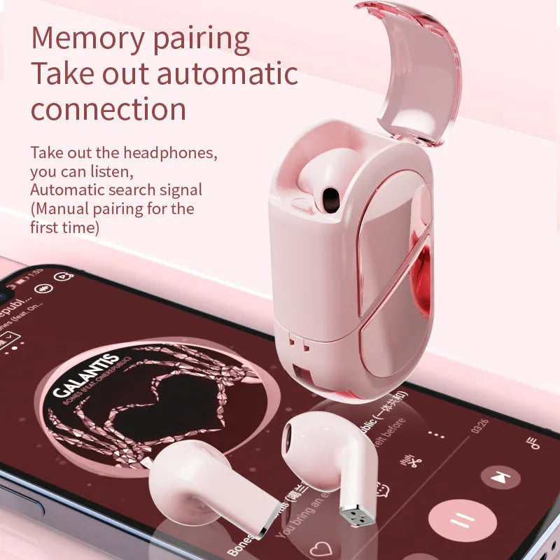 Creative K520 Bluetooth-compatible rotatable headset in black, white, or pink colour.