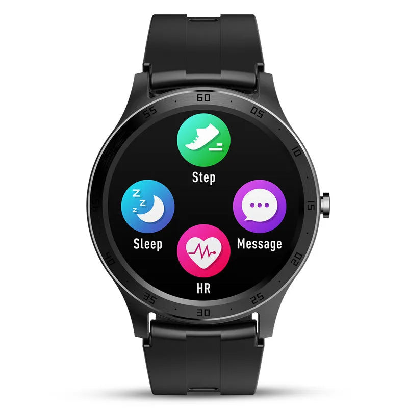 S20 sleep smart fitness bracelet with 1.28-inch colour screen on a wrist, shown in black, grey, and pink colour options.