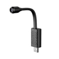 Black V380 wireless USB HD camera showing compact dimensions.