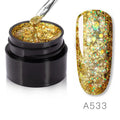 Colorful nail polish set with eight shades coded RFA531 to RFA538 for manicures