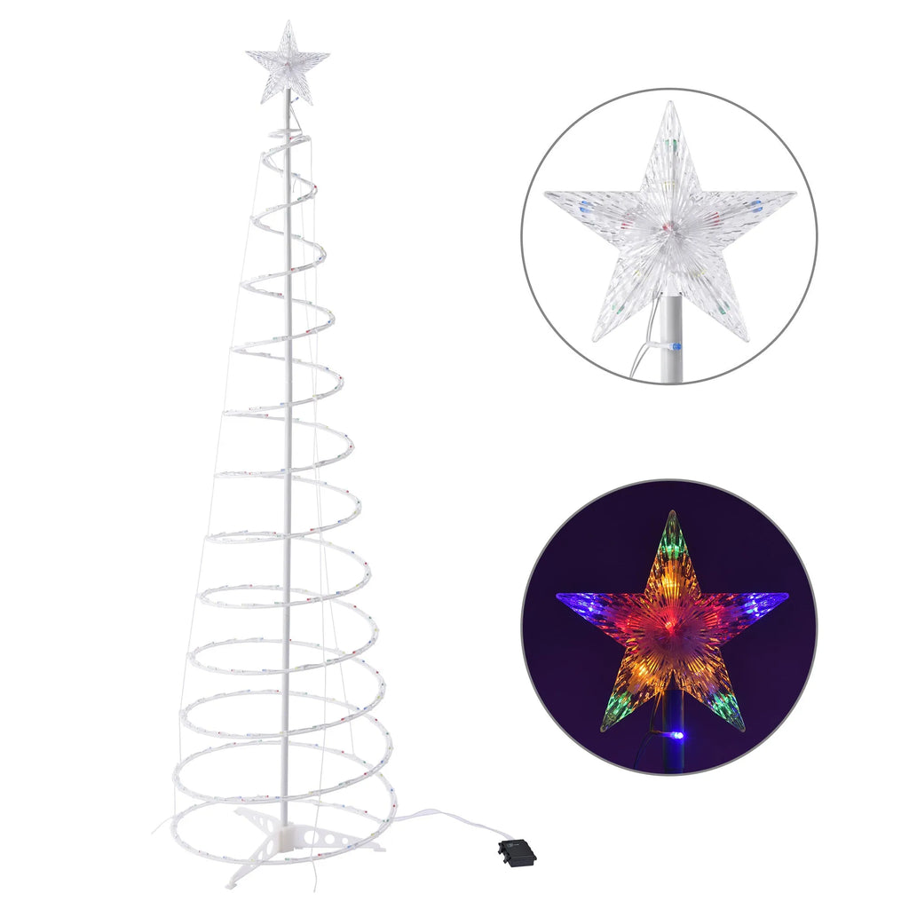 6ft tall LED spiral Christmas tree light with remote control for indoor and outdoor decoration