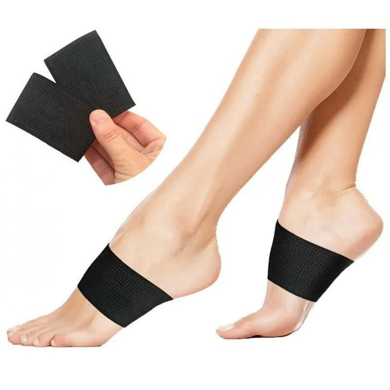 Elastic foot bandage with removable heart pad arch support for men and women
