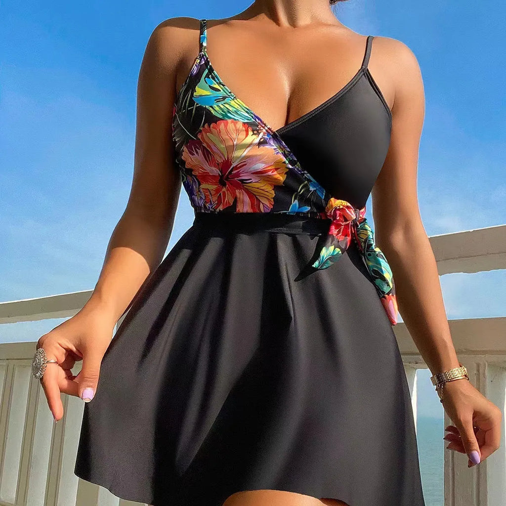 Black women's high waist sports bikini briefs for swimming and athletic activities.