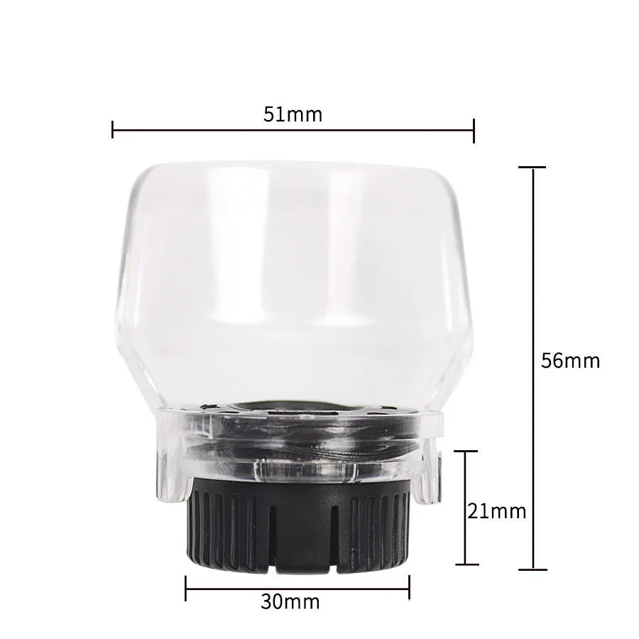 Transparent plastic horn protective cover for Delta sander grinding port