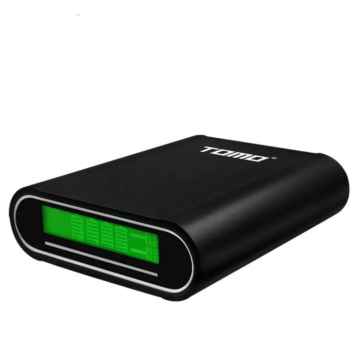 DIY mobile power box for 18650 batteries with LCD screen, black or white casing