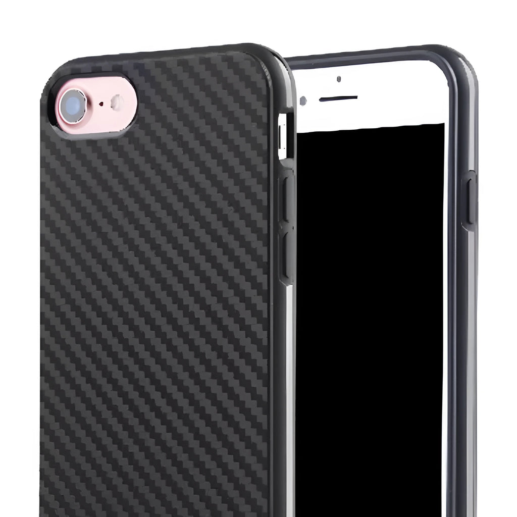 Black carbon fiber TPU phone case for iPhone XR XS Max 11 12 Pro Max 7 8 Plus