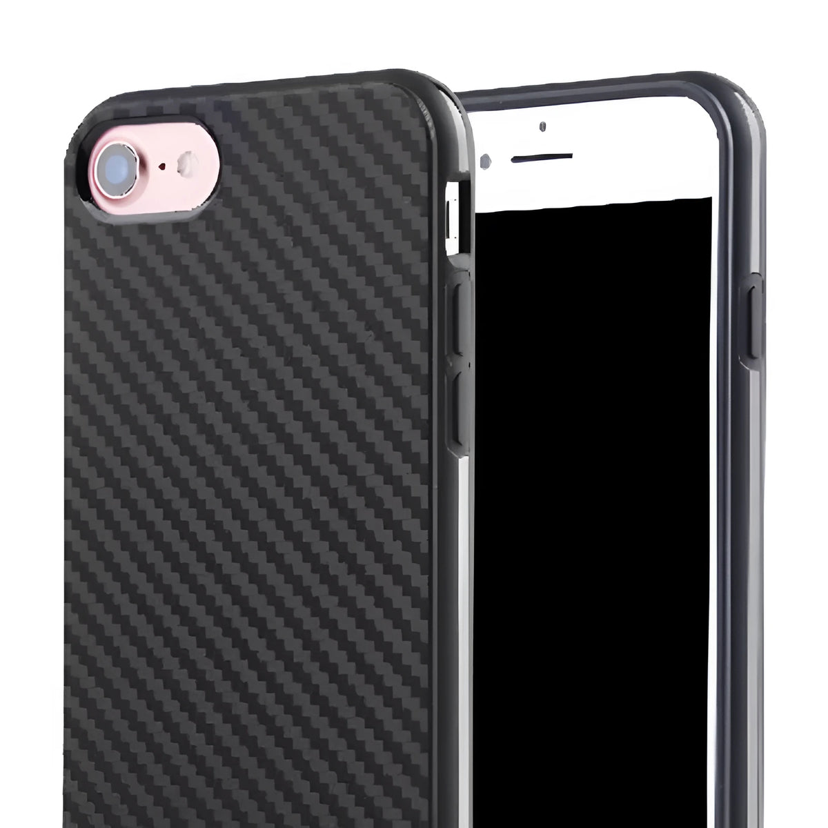 Black carbon fiber TPU phone case for iPhone XR XS Max 11 12 Pro Max 7 8 Plus