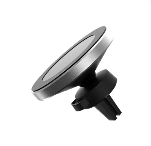 Car magnetic wireless charger Model W5 with clamping mechanism and USB interface for dashboard mounting