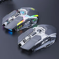 7-button 2.4G wireless gaming mouse with RGB horse racing design in black