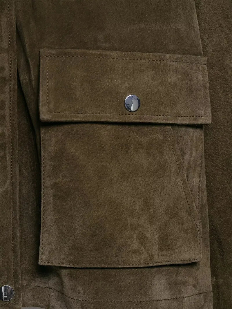 Women's PU leather jacket in regular fit with Japanese Korean casual style design