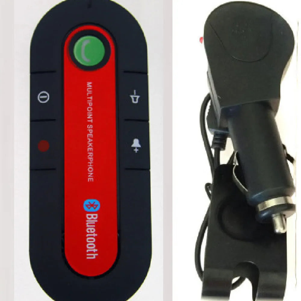 Vehicle-mounted Bluetooth handsfree phone sun visor kit with car charger and USB cable
