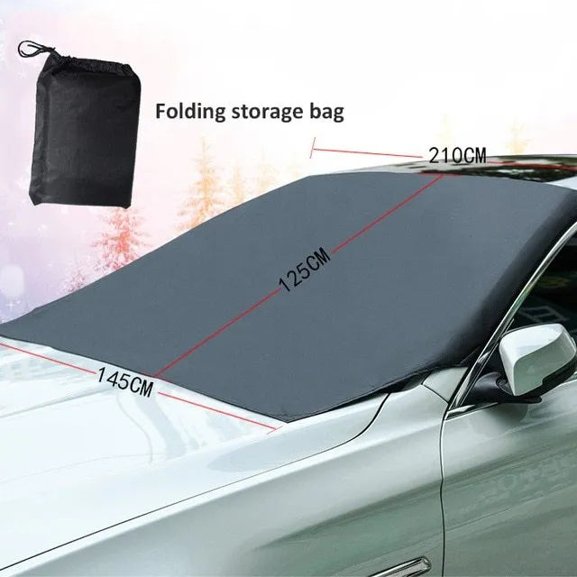 Black rubber Oxford cloth windshield ice and snow gown for car frost protection