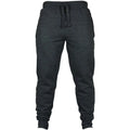 Men's solid colour cotton fleece drawstring casual pants in loose fit