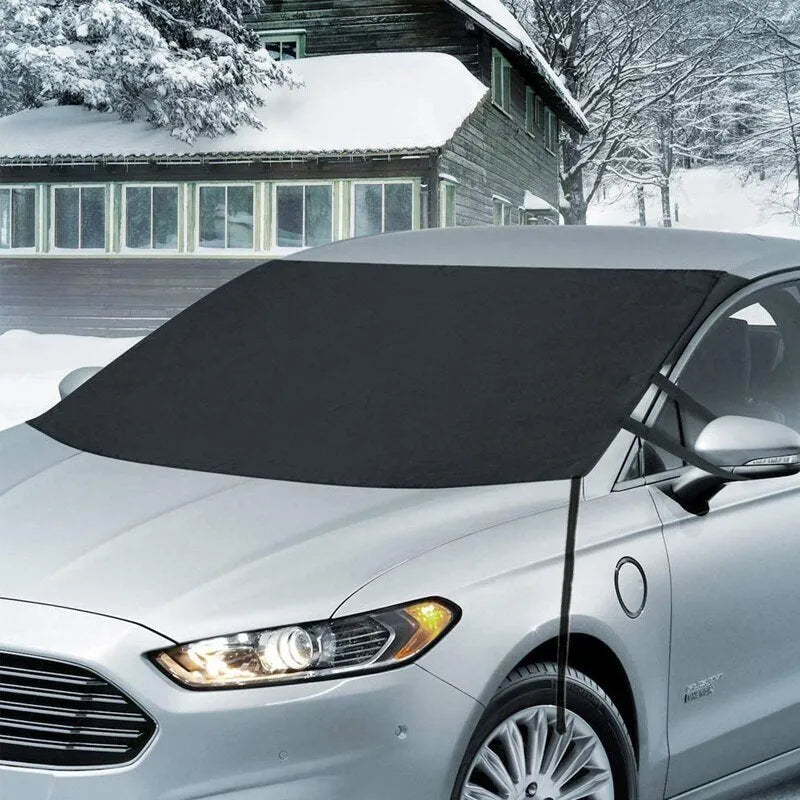 Black rubber Oxford cloth windshield ice and snow gown for car frost protection