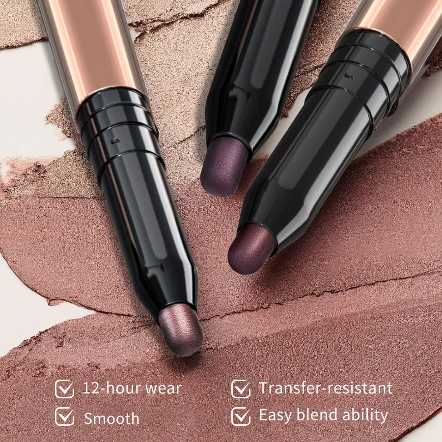 PHOFAY waterproof eyeshadow stick 0.6g with built-in smudger in multiple colour options