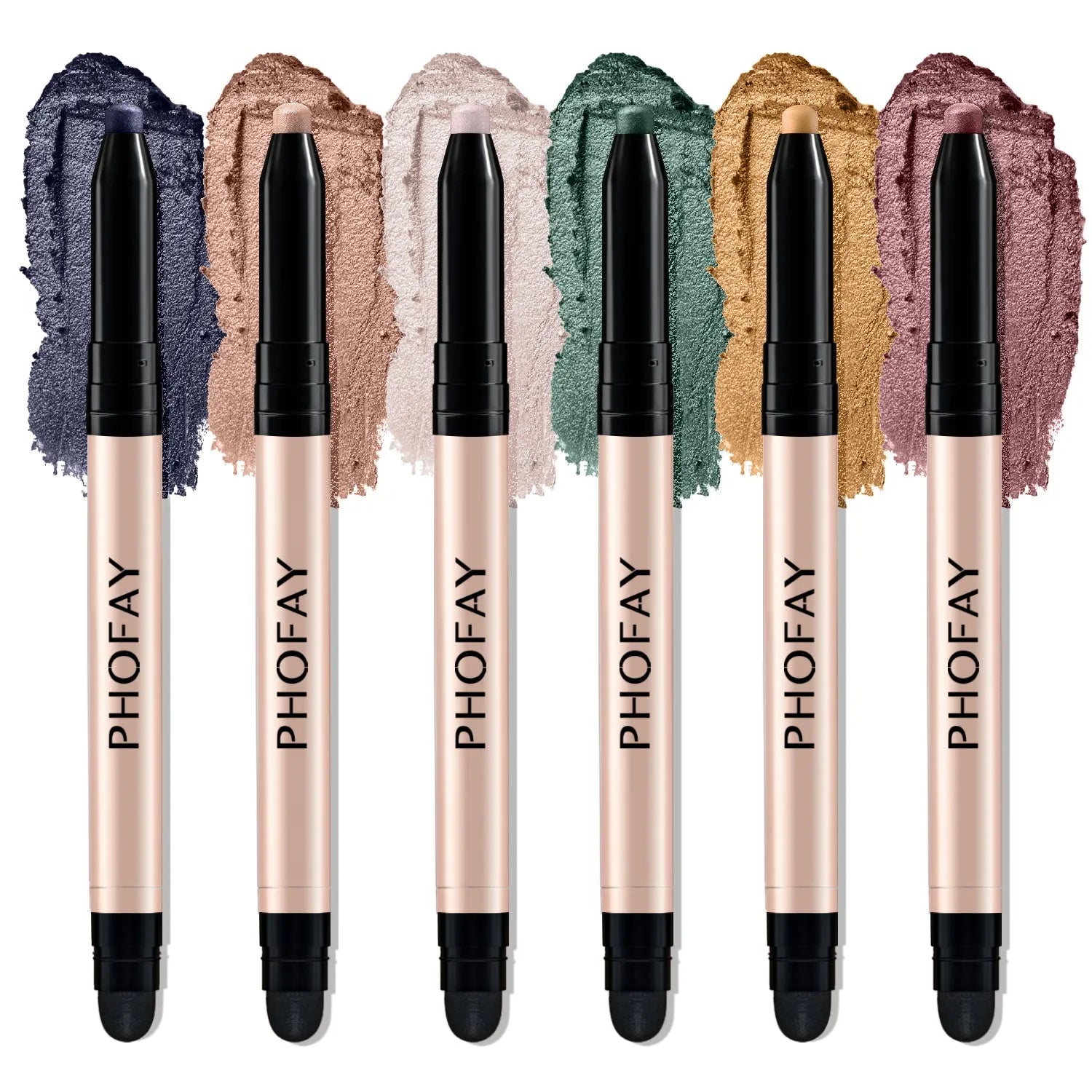 PHOFAY waterproof eyeshadow stick 0.6g with built-in smudger in multiple colour options